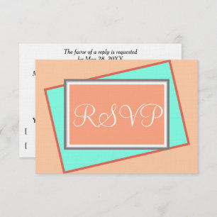 Cantaloupe Bleu Géométrique Couche RSVP