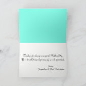 Cantaloupe Blue Wedding Bedankkaart (Binnen)