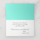 Cantaloupe Blue Wedding Table Number (Binnenkant ongevouwen)