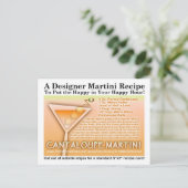 CANTALOUPE MARTINI RECEPT BRIEFKAART (Staand voorkant)