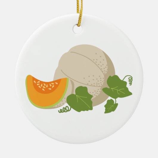 Cantaloupe Vine Keramisch Ornament (Voorkant)
