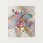 CANTATA in PASTEL BELANGRIJKE Abstracte Kunst Wandkleed (Voorkant)