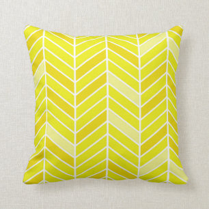 Cantilevered Chevron breed geel Kussen
