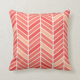 Cantilevered Chevron breed perziken Kussen