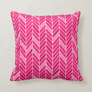 Cantilevered Chevron smal   fuschia Kussen