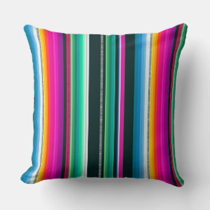 Cantina serape strepen multikleur patroon kussen