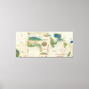Cantino Planisphere   1502 Canvas Afdruk
