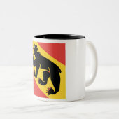 Canton of Bern flag Switzerland symbol Tweekleurige Koffiemok (Voorkant rechts)