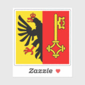 Canton of Geneva flag, Switzerland Sticker (Vel)