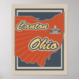 Canton, Ohio Art Print - Affiche de voyage