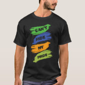 CANU2019T Verberg Mijn Pride Regenboog Harten Vlag T-shirt (Voorkant)
