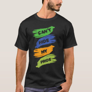 CANU2019T Verberg Mijn Pride Regenboog Harten Vlag T-shirt