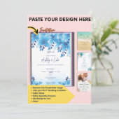 Canva Faire-part de mariage et enregistrer le Modè (Debout devant)