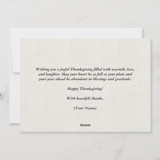 Canva Herfstpompoenen en bladeren Prettig Thanksgi Feestdagenkaart (Achterkant)