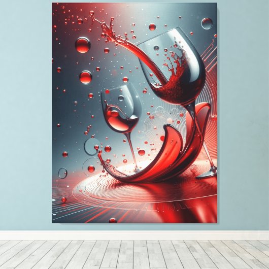 CANVA WALL WIJNKUNST CANVAS AFDRUK (Insitu (Houten vloer))