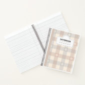 Canvara Daisy Plaid Notebook — Cahier ligné esthét (Intérieur)