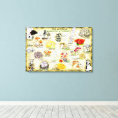 Canvas 30x20 Paddenstoelen van Vermont Afdruk (Insitu (Houten vloer))