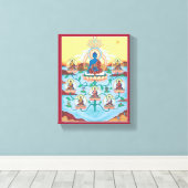 CANVAS - 8 Medicijn Boeddha's - Meesters van de Ge (Insitu (Houten vloer))