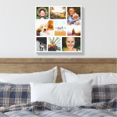 Canvas 9 Photo Template Rond White Wall Piece (Insitu (Slaapkamer))