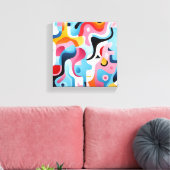 Canvas - Abstracte eieren voor het ontbijt (Insitu (Woonkamer))