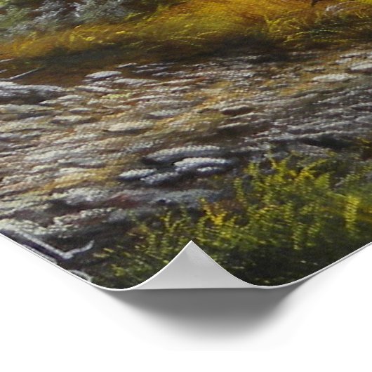 Canvas Afdruk van olie die de springer schildert Poster (Hoek)