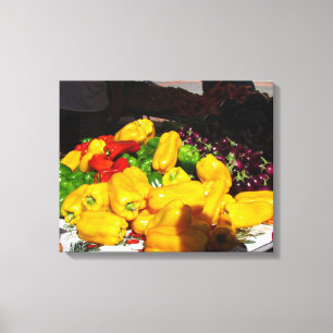 Canvas Afdrukken - Heldere gekleurde pepers
