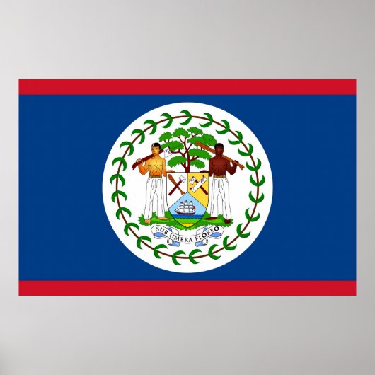 Canvas afdrukken met vlag van Belize Poster (Voorkant)