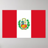 Canvas afdrukken met vlag van Peru Poster (Voorkant)