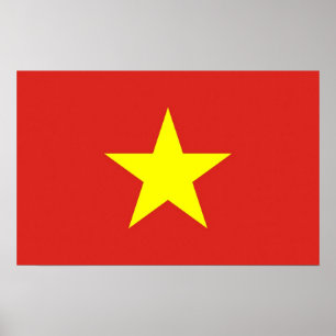 Canvas Afdrukken met vlag van Vietnam Poster