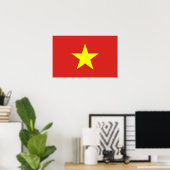 Canvas Afdrukken met vlag van Vietnam Poster (Thuiskantoor)
