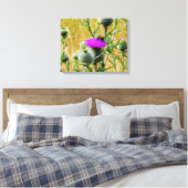 Canvas Art Bee op Thistle Afdruk (Insitu (Slaapkamer))