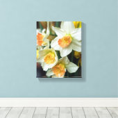 Canvas Art-Daffodils Afdruk (Insitu (Houten vloer))