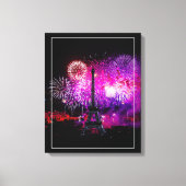 Canvas Art-Eiffeltoren Vuurwerk (Voorkant)