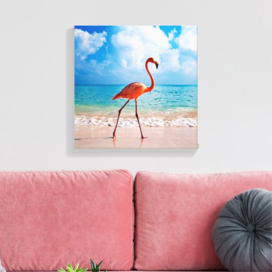 Canvas Art-Flamingo (Insitu (Woonkamer))