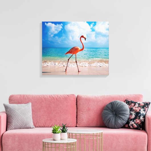 Canvas Art-Flamingo (Insitu (Woonkamer))