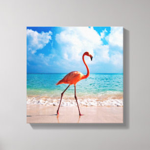 Canvas Art-Flamingo Afdruk