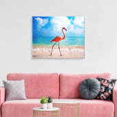 Canvas Art-Flamingo Afdruk (Insitu (Woonkamer))