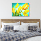 Canvas Art-gele tulpen (Insitu (Slaapkamer))