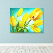Canvas Art-gele tulpen (Insitu (Houten vloer))