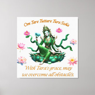 Canvas Art / Groene Tara Afdruk