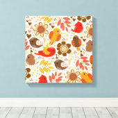 Canvas Art-Herfst vogels Afdruk (Insitu (Houten vloer))