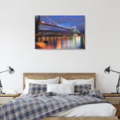Canvas Art-Lit Bridge over de baai Afdruk (Insitu (Slaapkamer))