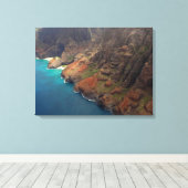 Canvas Art-Napali kust Kauai Afdruk (Insitu (Houten vloer))