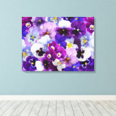 Canvas Art-Pansies Afdruk (Insitu (Houten vloer))