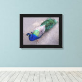 Canvas Art Peacock Afdruk (Insitu (Houten vloer))