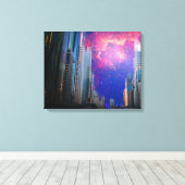 Canvas Art Print "Celestial City Sky" (Insitu (Houten vloer))
