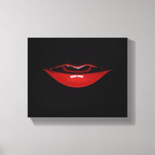 Canvas Art-rode lippen (Voorkant)