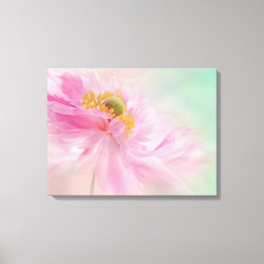 Canvas Art-roze bloem Afdruk (Voorkant)