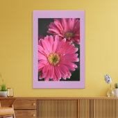 Canvas Art-roze madeliefjes (Insitu (Woonkamer))