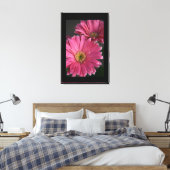 Canvas Art-roze madeliefjes Afdruk (Insitu (Slaapkamer))